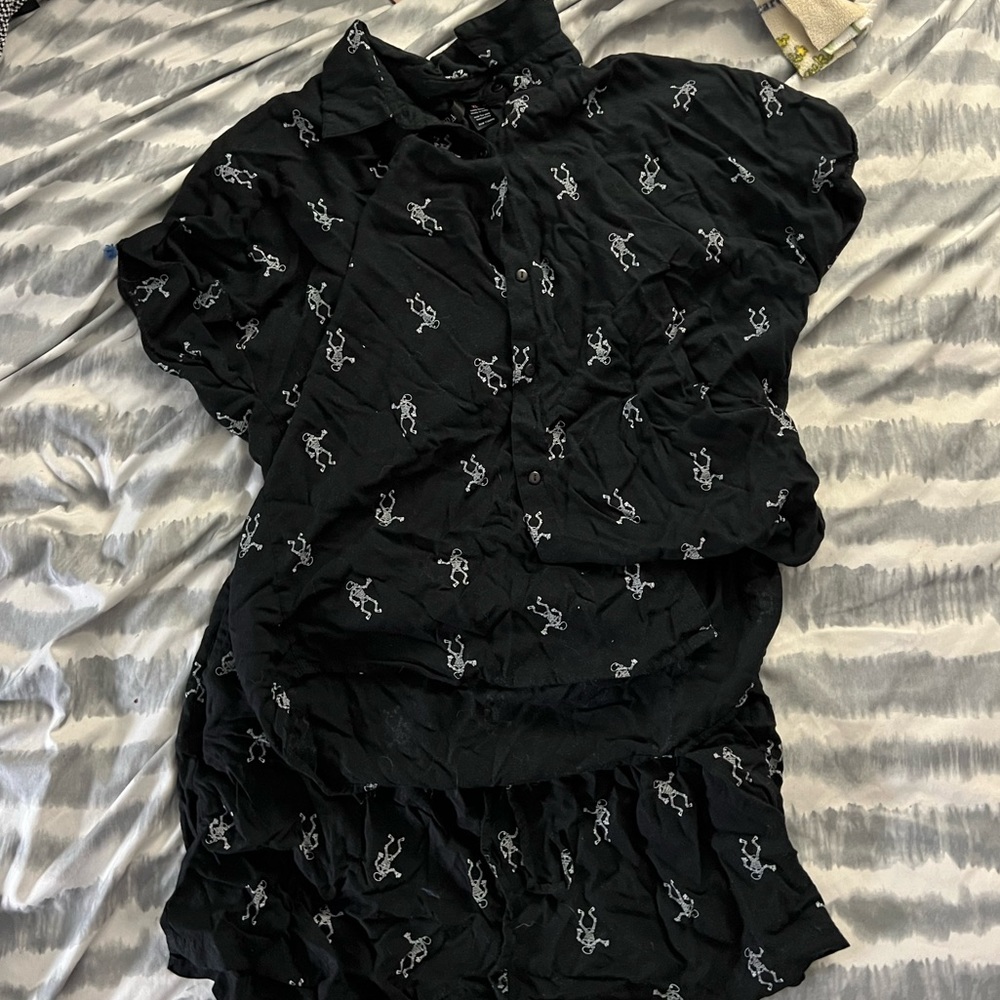 Skeleton Halloween Pj Set